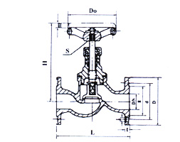 Flange bronze stop check valve