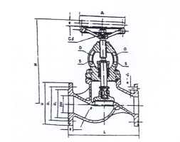 Flange bronze stop check valve