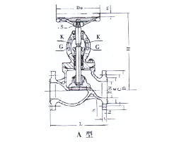 Flanged cast iron stop valve