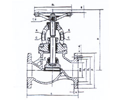 Flanged cast iron stop valve