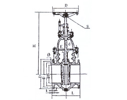 Flanged cast iron gate valve