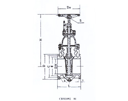 Flanged cast iron gate valve