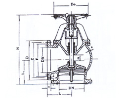 Flange cast steel suction sea valve